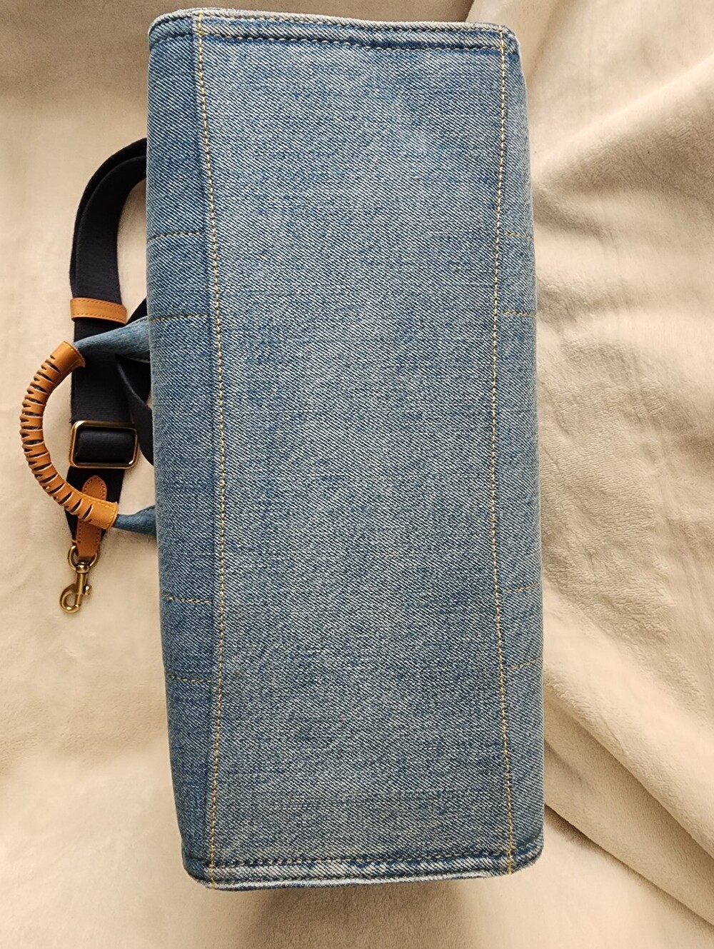 Coach Denim Cargo Tote - Picture 5 of 7